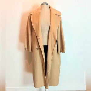 Zara Beige Double-Breasted Trench Coat